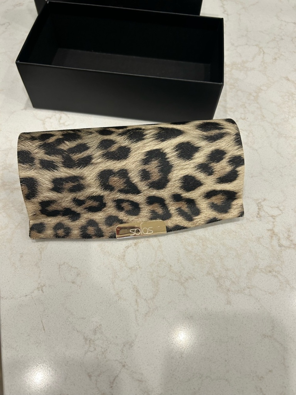 solo Leopard Print Women’s Clutch Wallet - Beige and Black